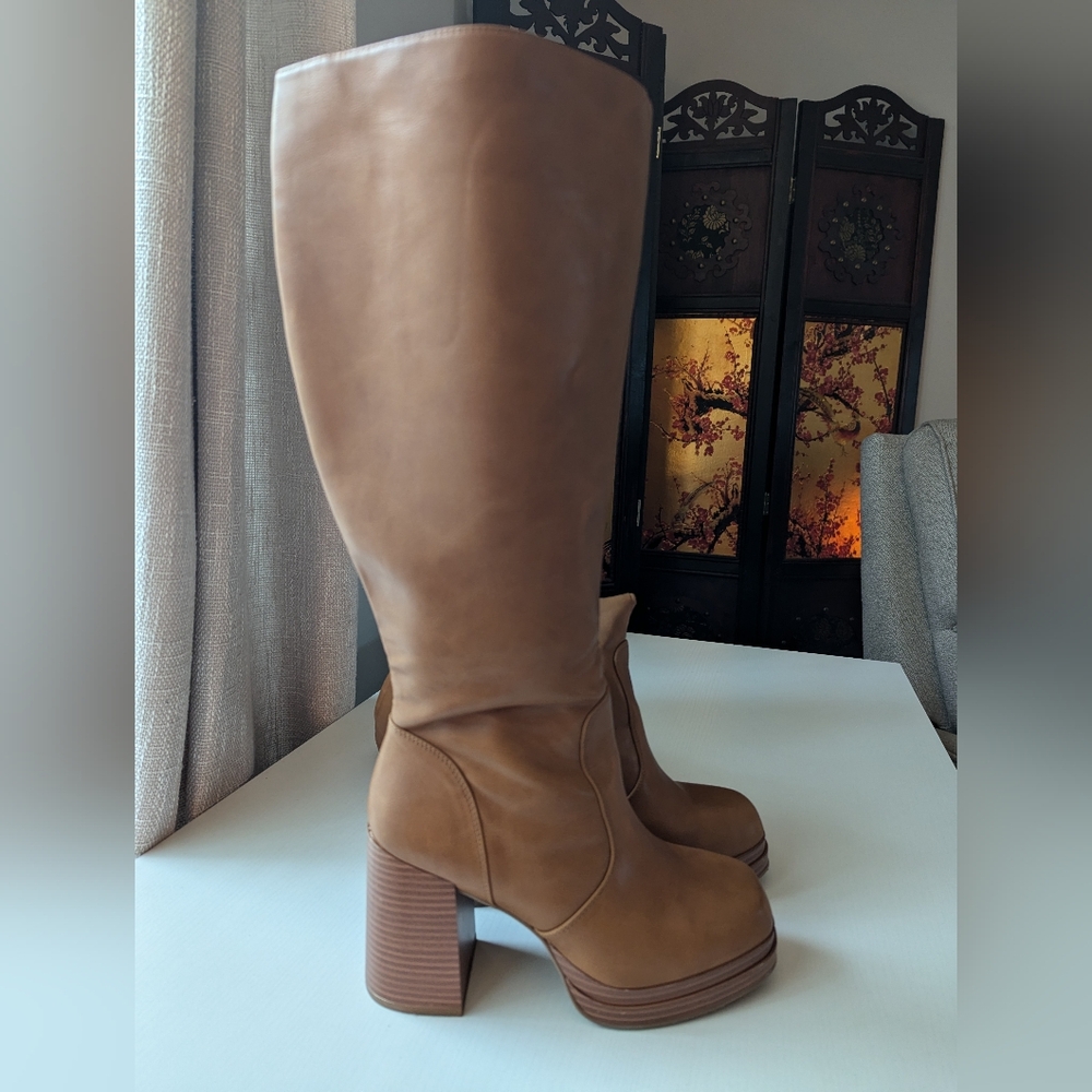 torrid Brown Platform Over-the-Knee Boots - Picture 2 of 7